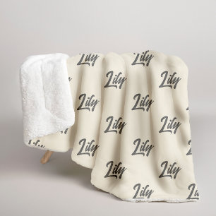 Custom Name Cosy Winter Blanket for Women or Kids