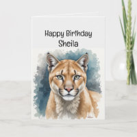 Custom Name Cougar Birthday Funny