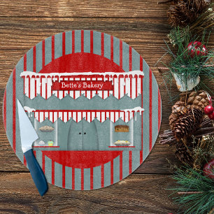 Custom Name Country Bakery Circle Cutting Board