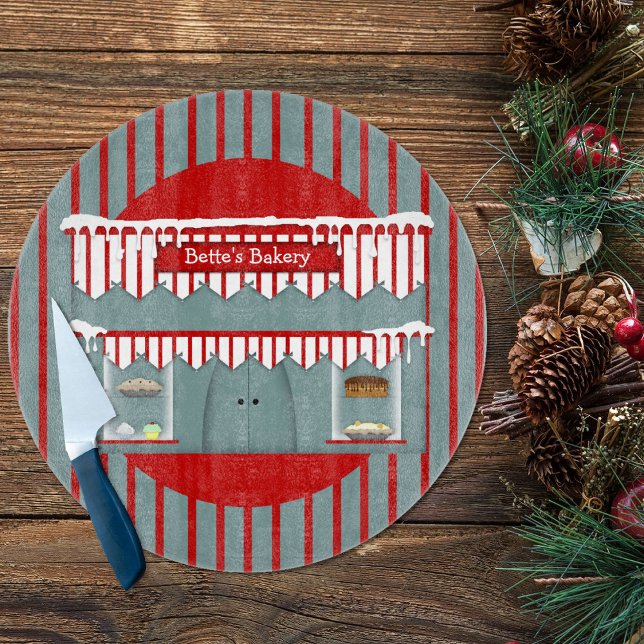 Custom Name Country Bakery Circle Cutting Board (Creator Uploaded)