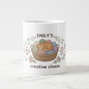 Custom Name Creative Chaos Cat Speciality Mug