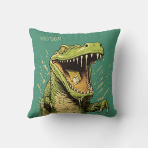 Custom Name Crocodile Cushion