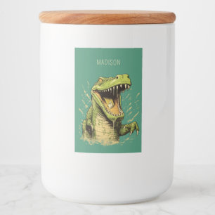 Custom Name Crocodile Food Label