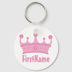 Custom Name Crown Key Ring