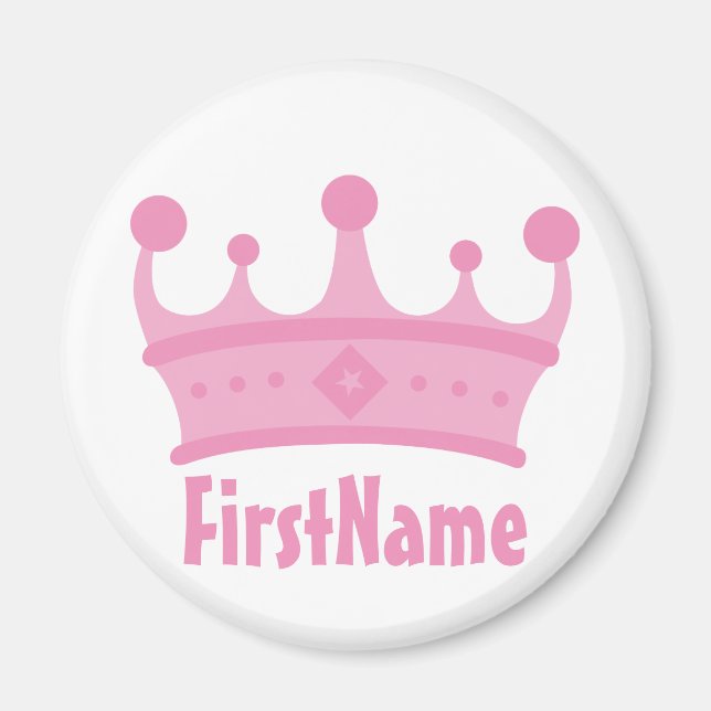 Custom Name Crown Magnet (Front)