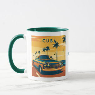 Custom Name Cuba Illustration Mug