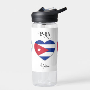 Custom Name Cuba Love Water Bottle