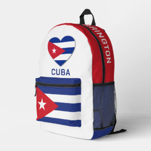 Custom Name Cuba Printed Backpack