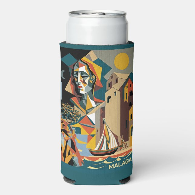 Custom Name Cubist Malaga Seltzer Can Cooler (Seltzer Back)