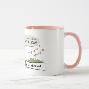 Custom Name Cute Bunny Girls Birthday Mug