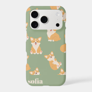 Custom Name Cute Corgi Pattern for Dog Lover