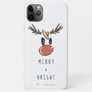 Custom Name Cute Funny Reindeer iPhone 11 Pro Max Case