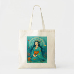 Custom Name Cute girl’s Japanese Mermaid Princess Tote Bag