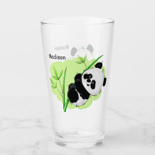 Custom name Cute Pandas pint glass 2/2