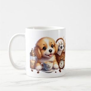 Custom name cute puppy mug fall gift