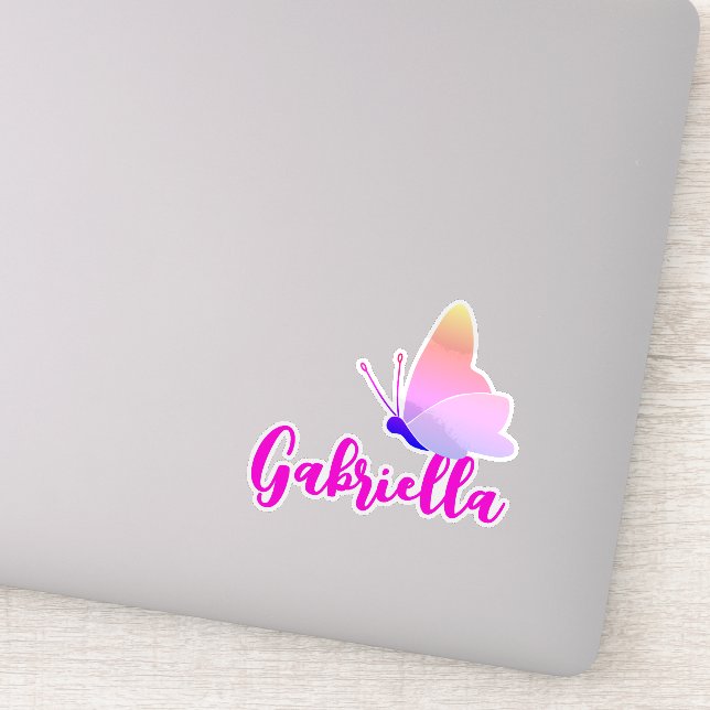 Custom Name Cute Rainbow Butterfly Graphic Sweet (Detail)