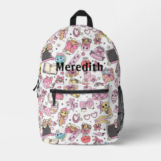 Custom Name Cute School Themed Backpack