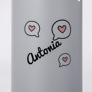 Custom Name Cute Speechbubble I Love You Heart