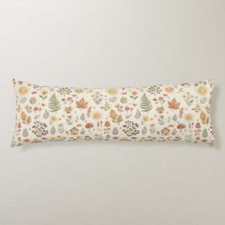 Custom Name Cute Woodland Fox Sun & Rainbow Body Cushion