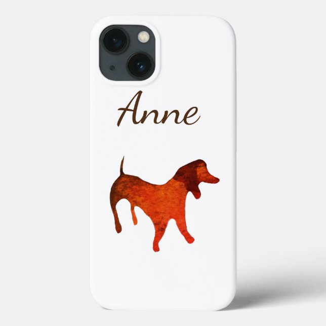 Custom Name Dachshund lady dog Case-Mate iPhone Case (Back)