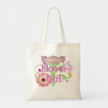 Custom Name Daisy Flower Girl Tote Bag<br><div class="desc">This tote bag is sure to make your little flower girl smile! Designed with a floral daisy pattern,  it has a completely customisable name in the banner.</div>