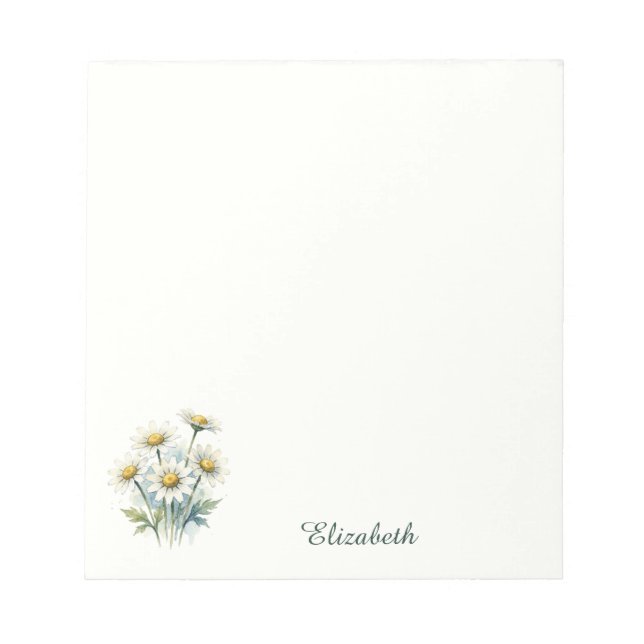 Custom Name Daisy Notepad (Front)
