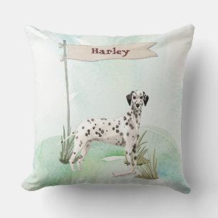 Custom Name Dalmatian Pet Dog Cushion