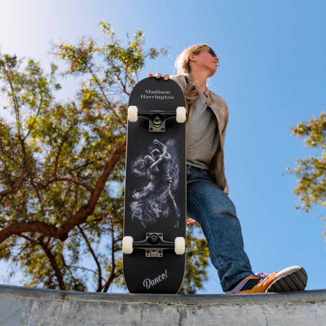 Custom Name Dancing Couple Skateboard (Outdoor 1)