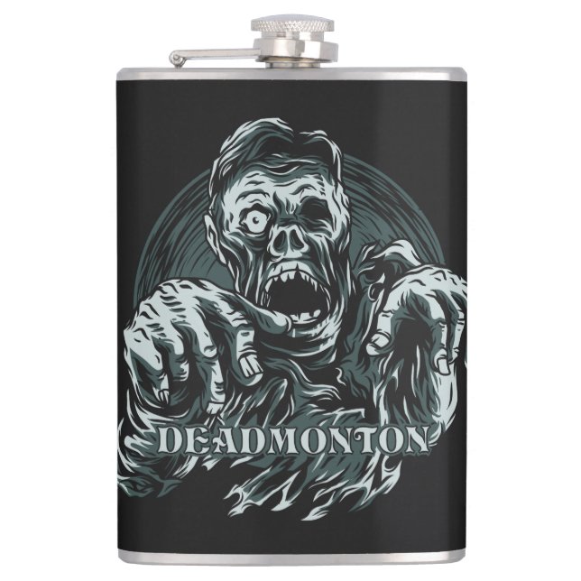 Custom name DEADMONTON flask (Front)