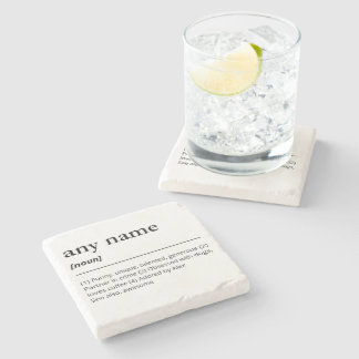 Custom name definition best friend gift stone coaster