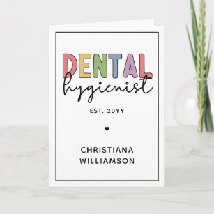 Custom Name Dental Hygienist RDH Gifts Card