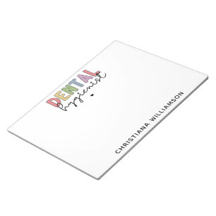 Custom Name Dental Hygienist RDH Gifts Notepad