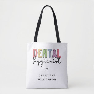 Custom Name Dental Hygienist RDH Gifts Tote Bag