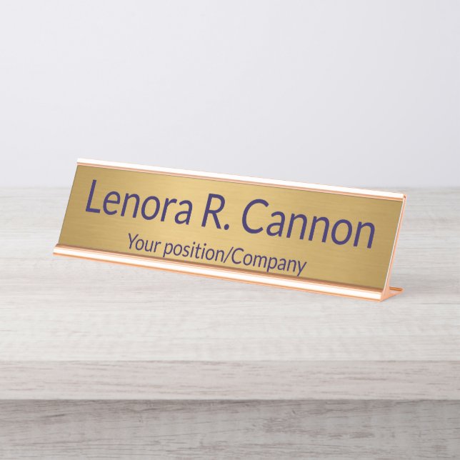 Custom Name Desk Name Plate for Office Decor (Front)