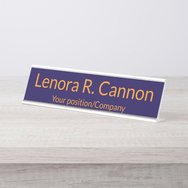 Custom Name Desk Name Plate for Office Decor (Front)