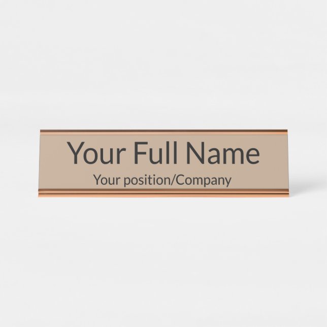 Custom Name Desk Name Plate for Office Decor (Front)