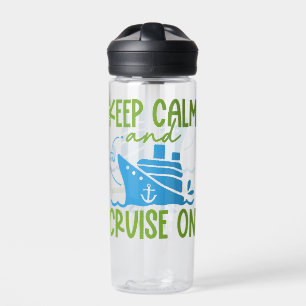 Custom Name, Destination & Year Cruise Keep Calm Water Bottle