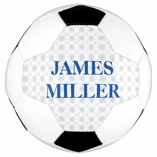 Custom name diamond shapes pattern soccer ball (Front)