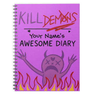 Custom Name Diary – Demon Hunters Notebook