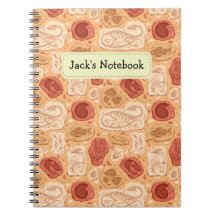 Custom Name Dinosaur Fossils Notebook