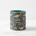 Custom Name Dinosaur Pattern Mug<br><div class="desc">See my store for more kids' items.</div>