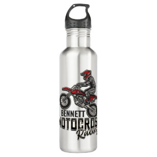 Custom NAME Dirt Bike Rider Motocross Racing 710 Ml Water Bottle