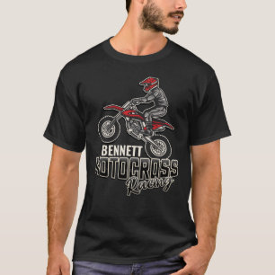 Custom NAME Dirt Bike Rider Motocross Racing T-Shirt