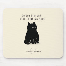 Custom Name Do Not Disturb Deep Thinking Mode Cat