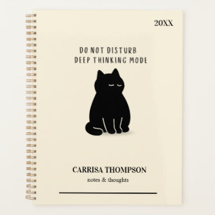 Custom Name Do Not Disturb Deep Thinking Mode Cat Planner