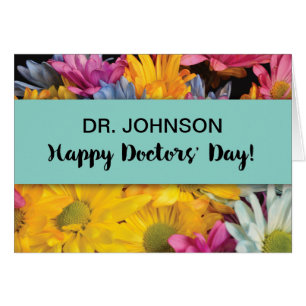 Custom Name Doctors' Day Thanks Gerbera Daisies