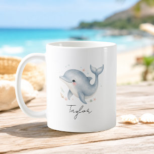 Custom Name Dolphin Kids Mug