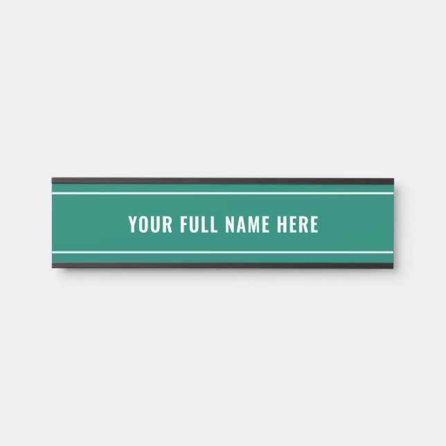 Custom Name Door Sign Example Your Colours and Fon (Front)