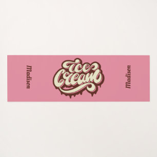 Custom name double-sided Ice Cream Yoga Mat