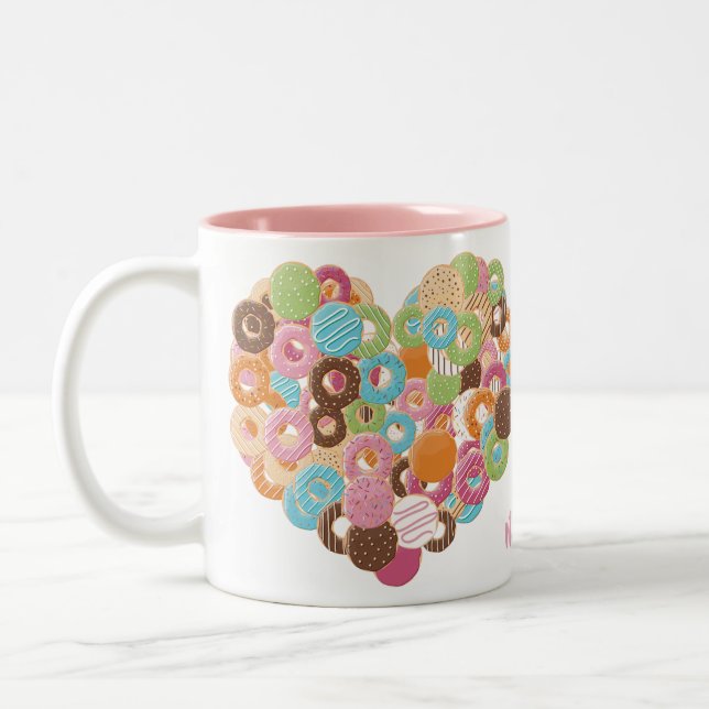 Custom name Doughnut Lover mugs (Left)